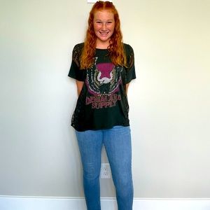 Denim and Supply side lace top